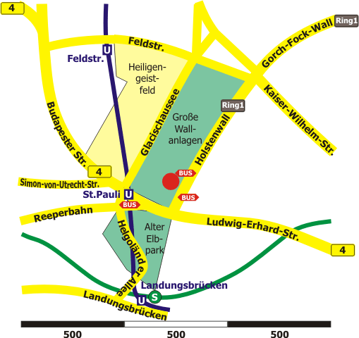 Umgebungskarte des hamburgmuseums Umgebungskarte des hamburgmuseums